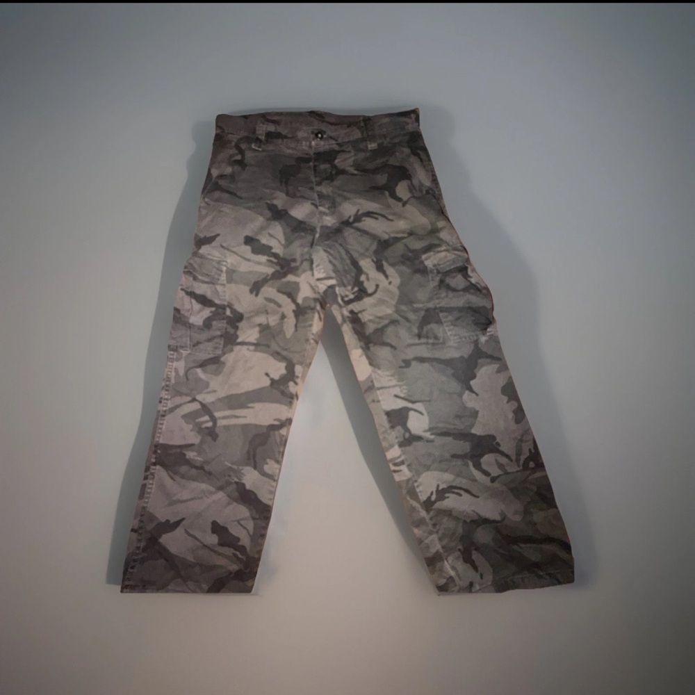 Wrangler Olive & Gray Camo Cargo Pants